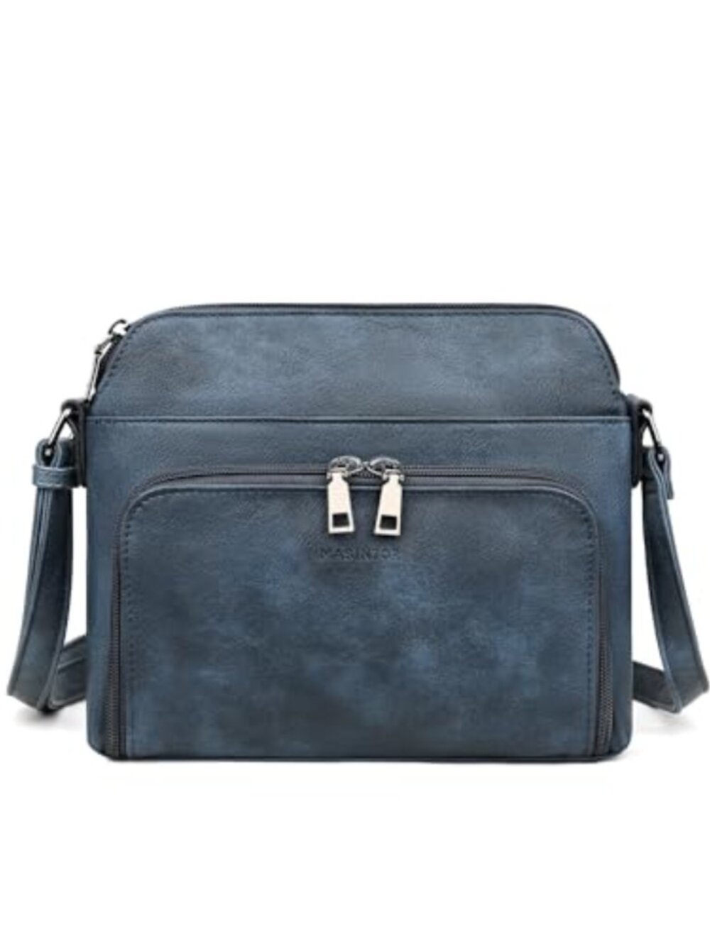 Soft Leather Crossbody Bag Multiple Pockets Adjustable Strap Women's Purse